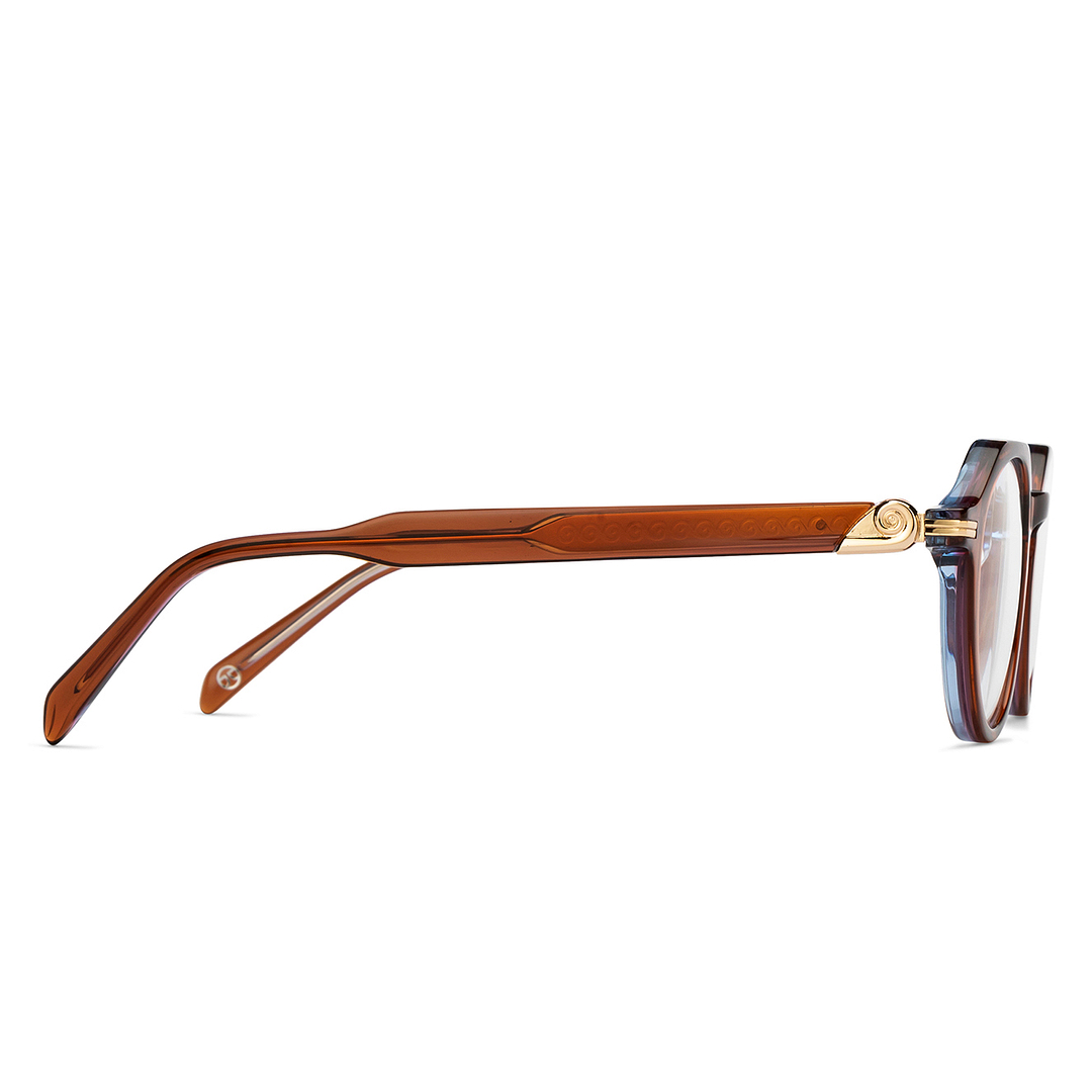 John Jacobs Light Brown Full Rim Round left side