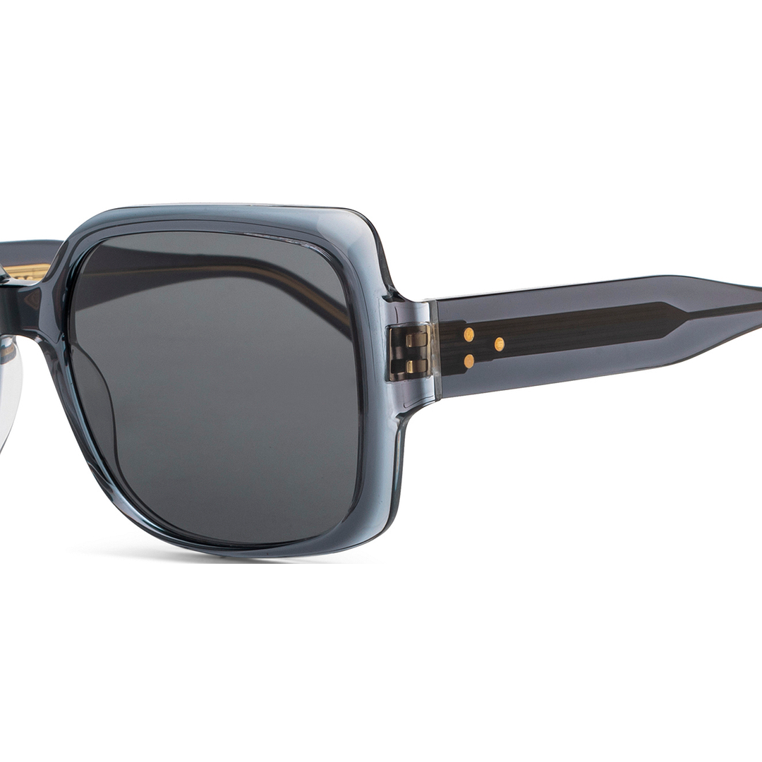 John Jacobs Online Grey Transparent Full Rim Square left side