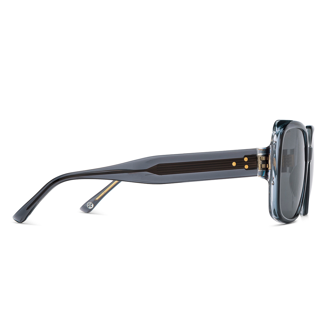 John Jacobs Online Grey Transparent Full Rim Square right side