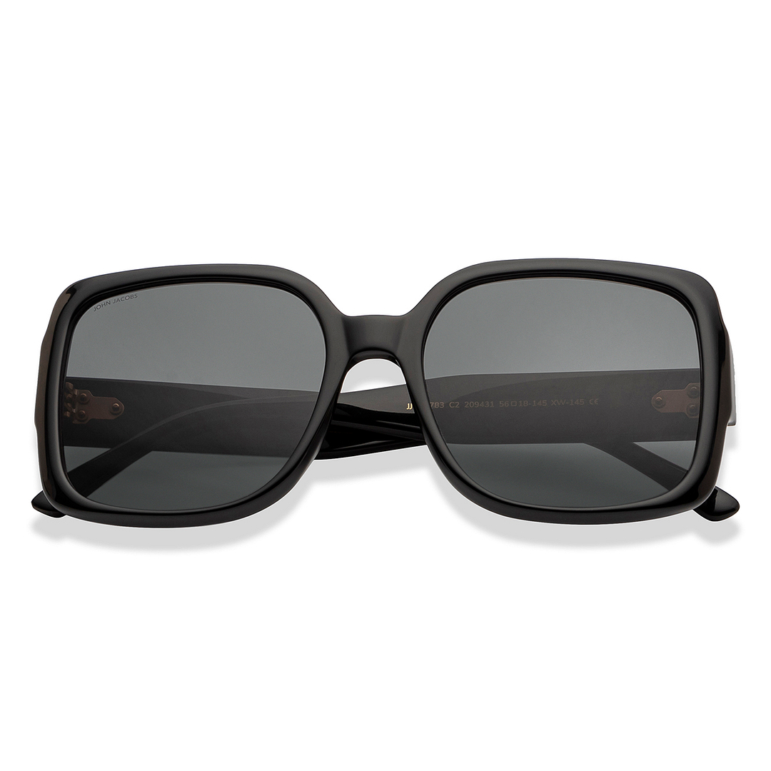 John Jacobs Online Black Full Rim Square right side