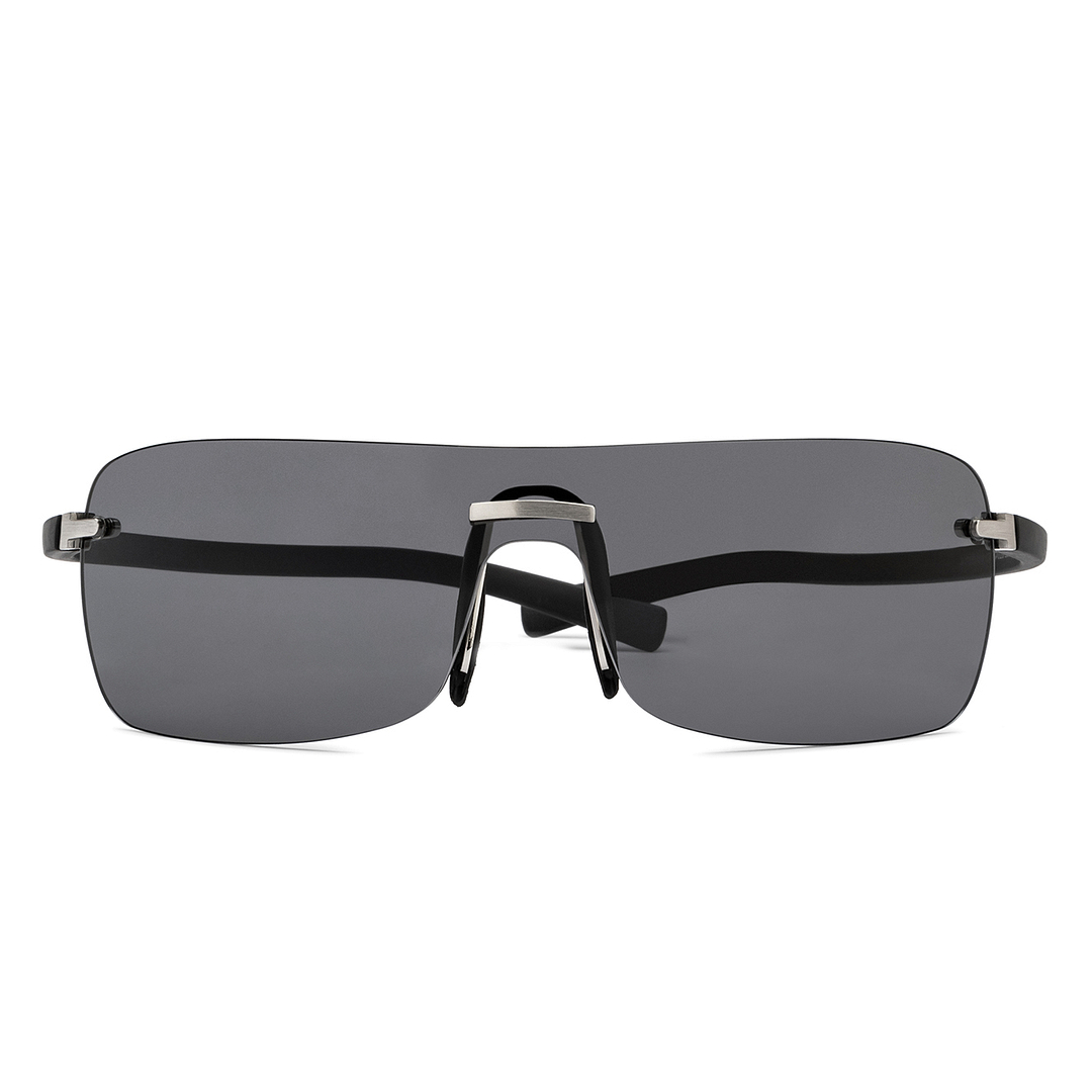 John Jacobs Online Silver Rimless Square left side