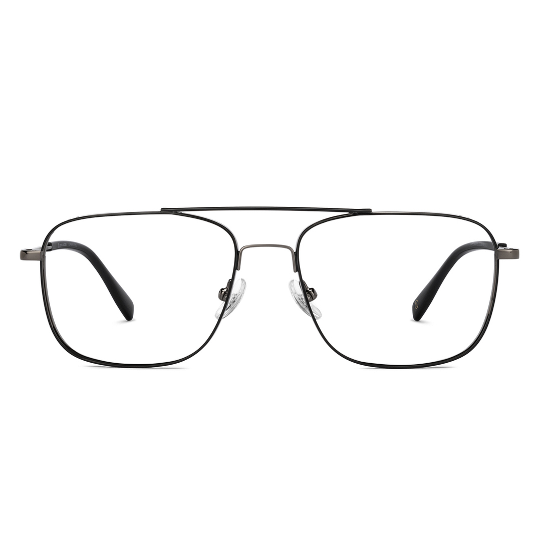 John Jacobs Dark Gunmetal Full Rim Square left side