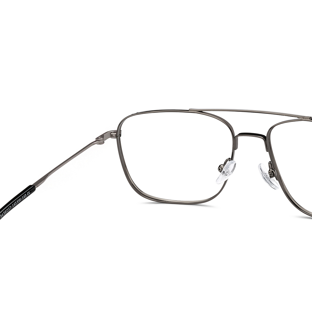 John Jacobs Dark Gunmetal Full Rim Square right side