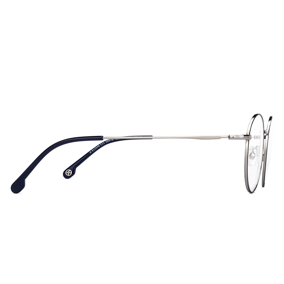 John Jacobs Online Silver Full Rim Round left side