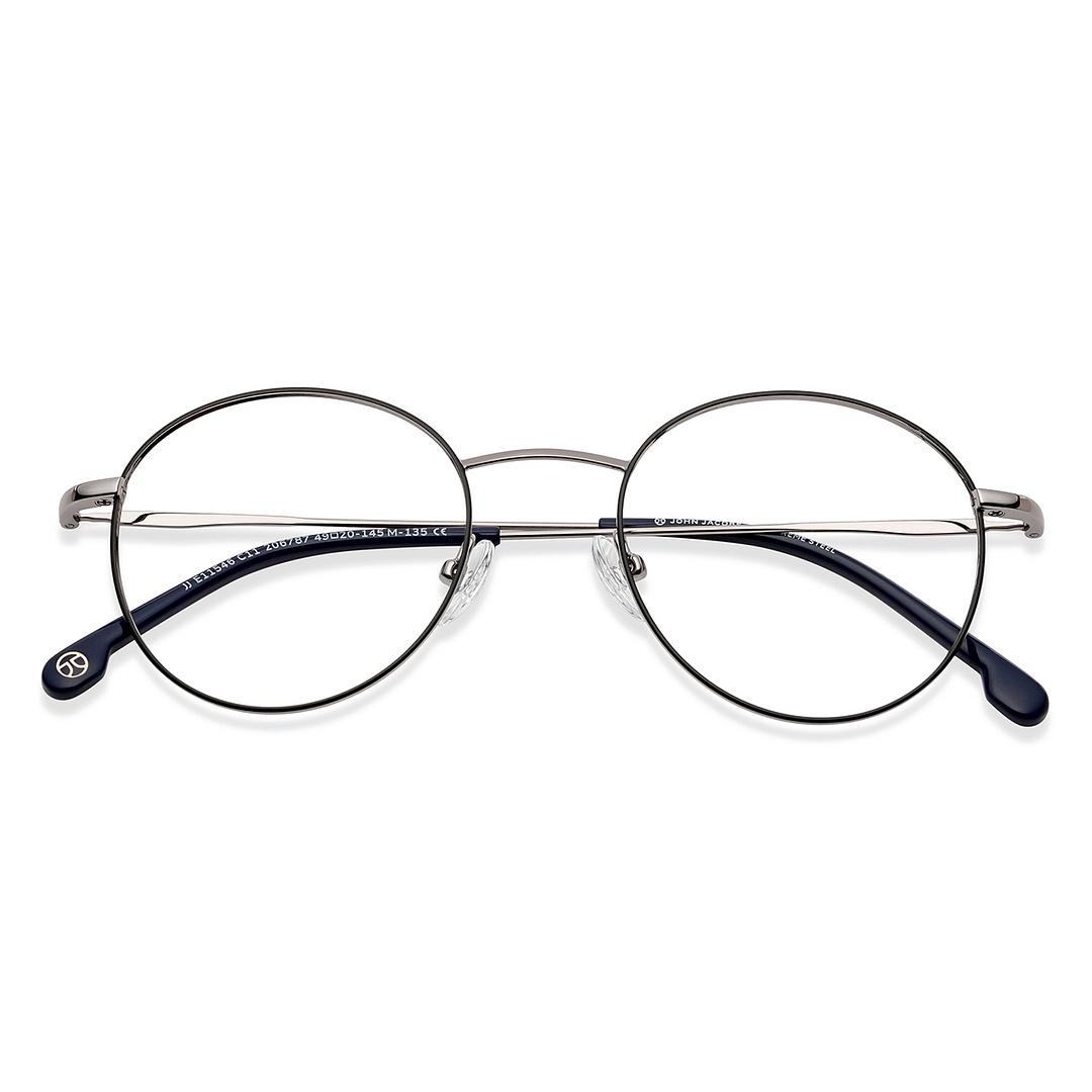 John Jacobs Online Silver Full Rim Round left side