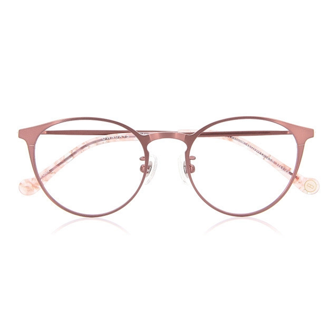 Junni Pink Full Rim Boston right side