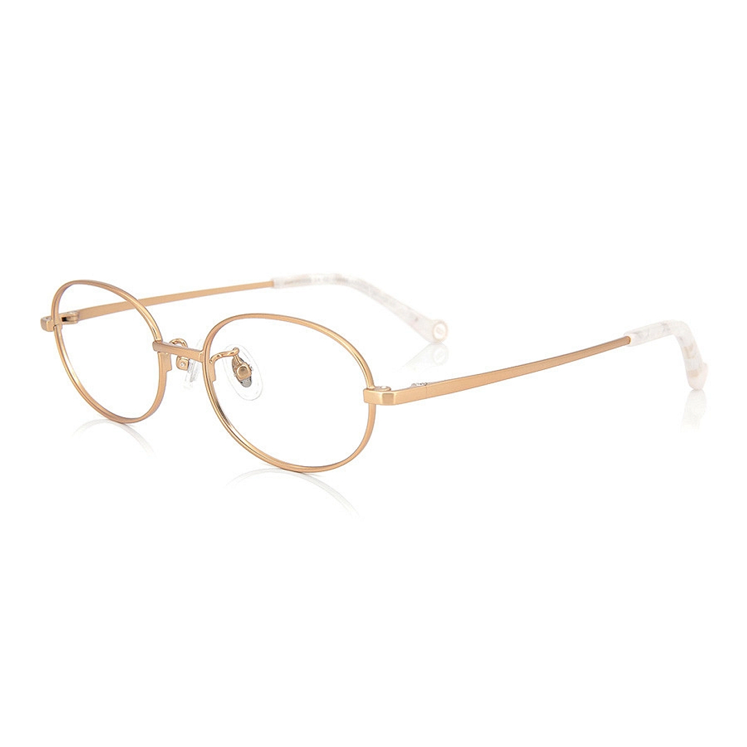Junni Light Brown Full Rim Oval left side