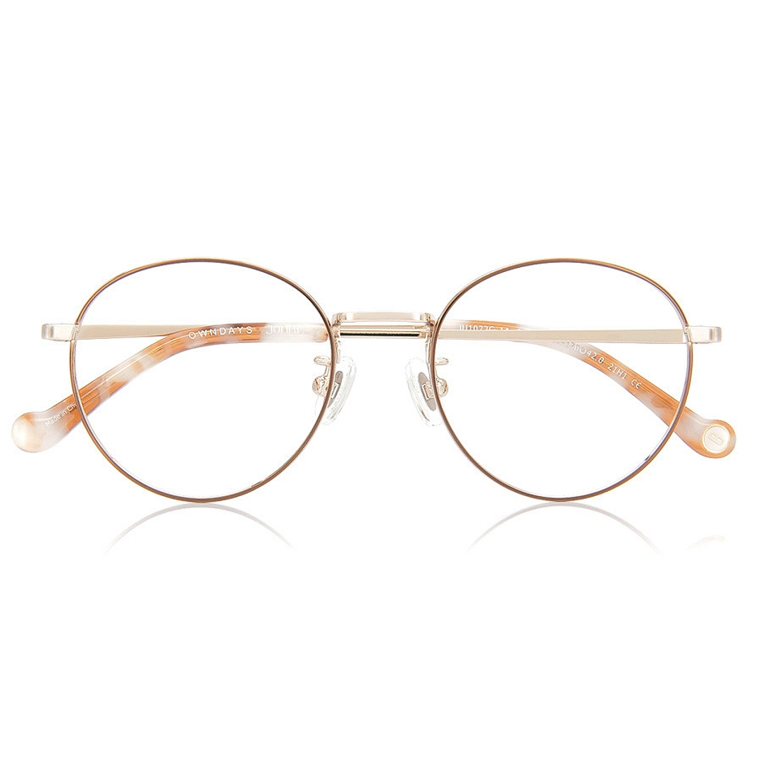 Junni Light Brown Full Rim Boston right side