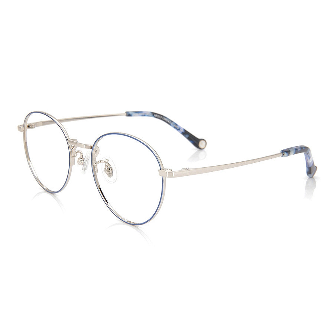 Junni Sky Blue Full Rim Boston left side