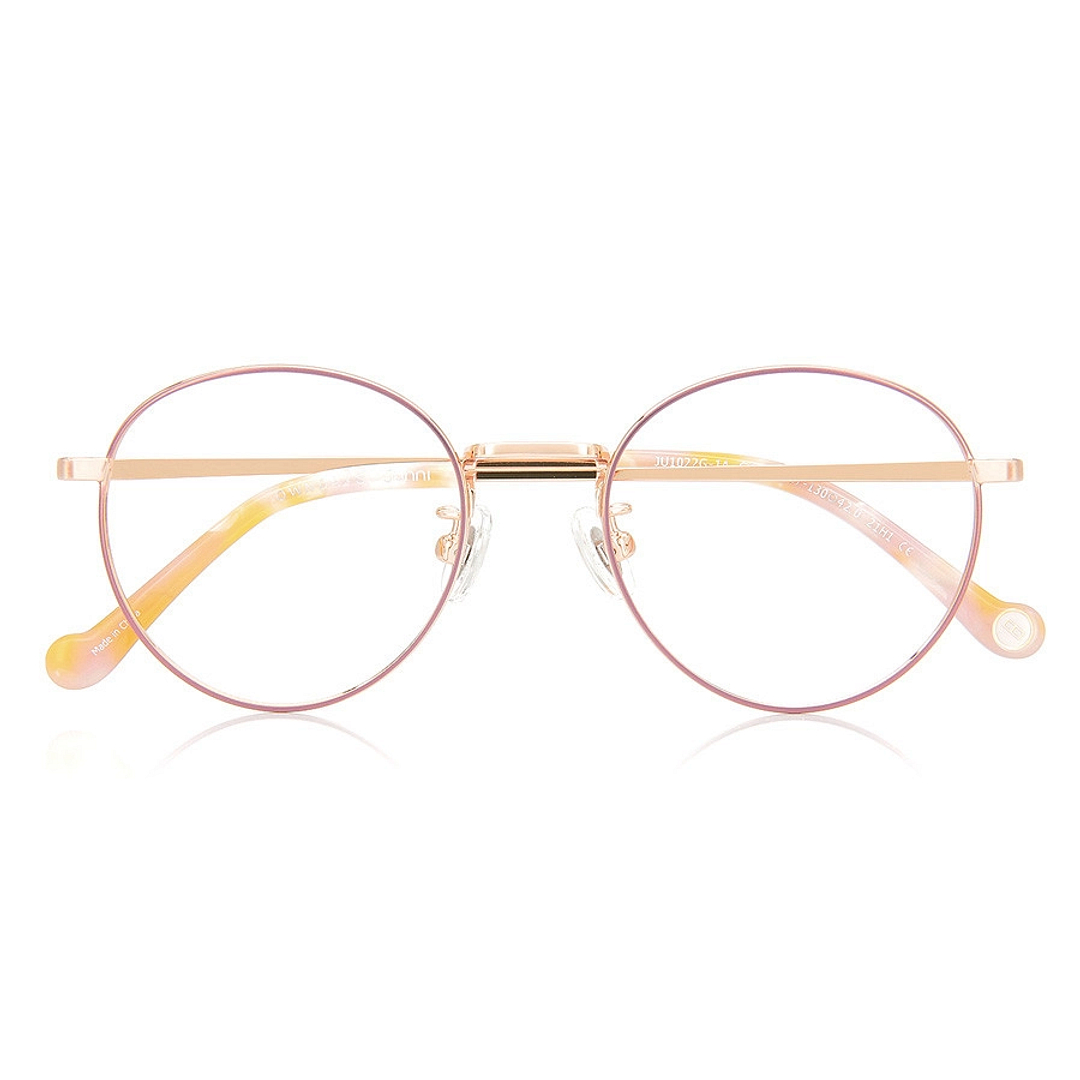 Junni Pink Full Rim Boston right side