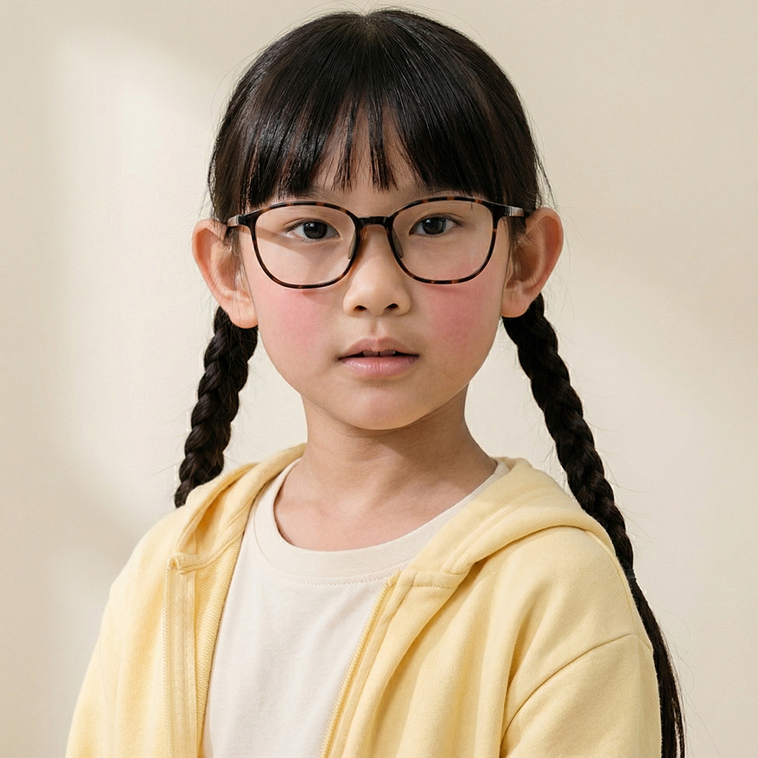 Junni Light Brown Full Rim Wellington left side