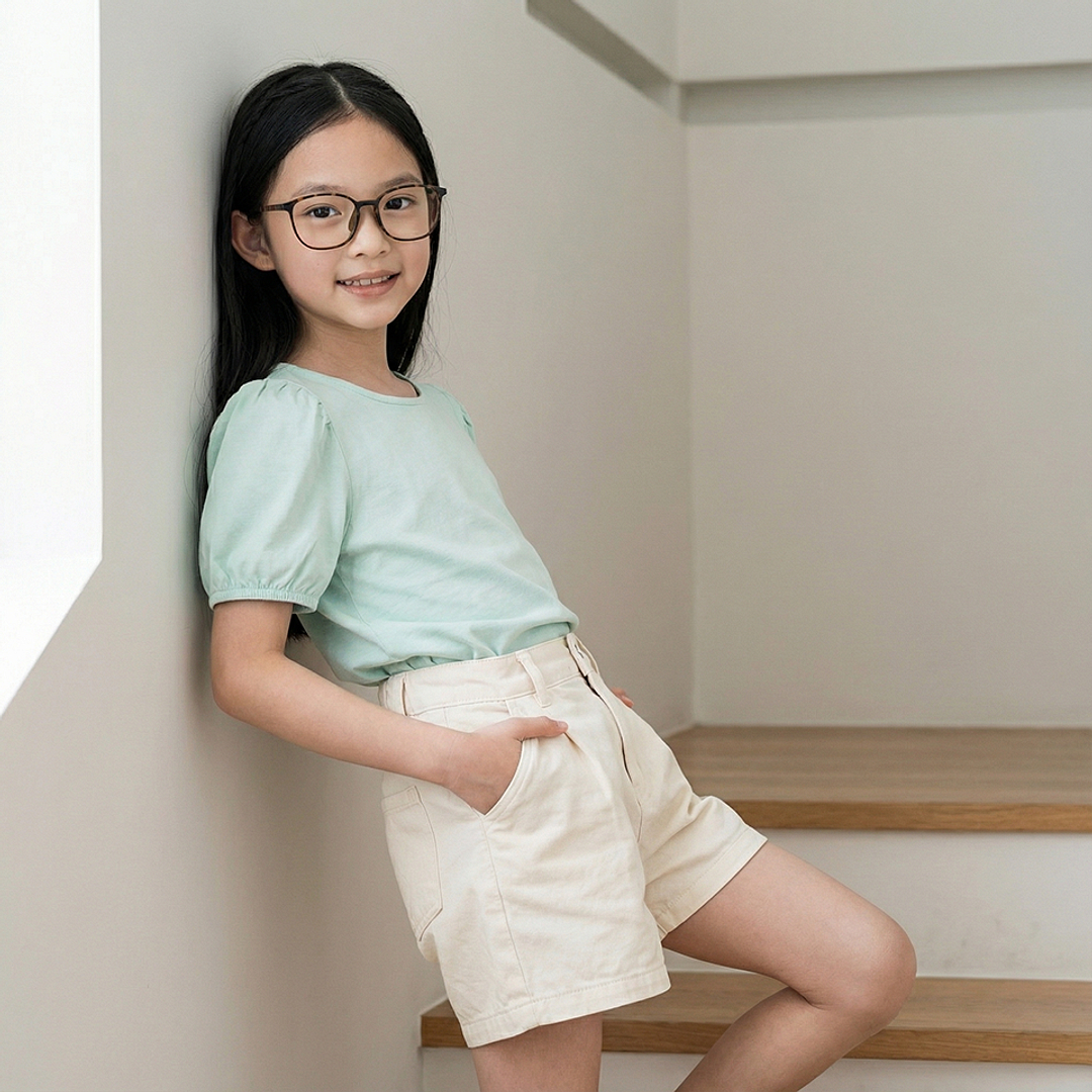 Junni Light Brown Full Rim Wellington right side