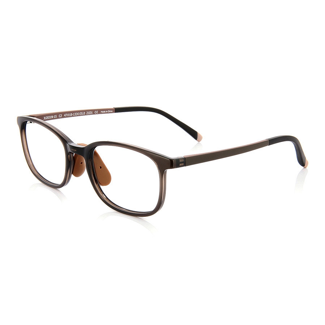 Junni Light Brown Full Rim Rectangle left side