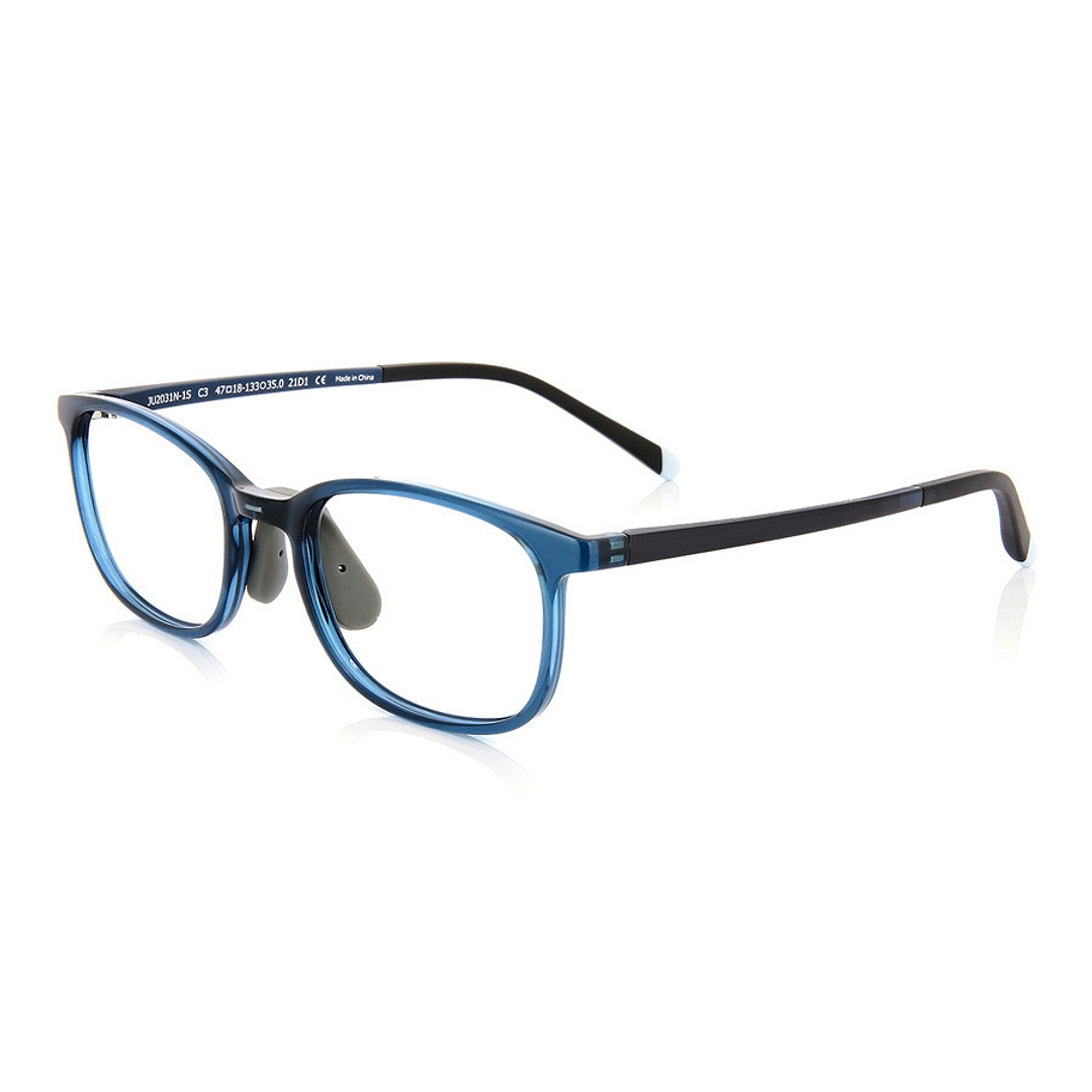 Junni Sky Blue Full Rim Rectangle left side