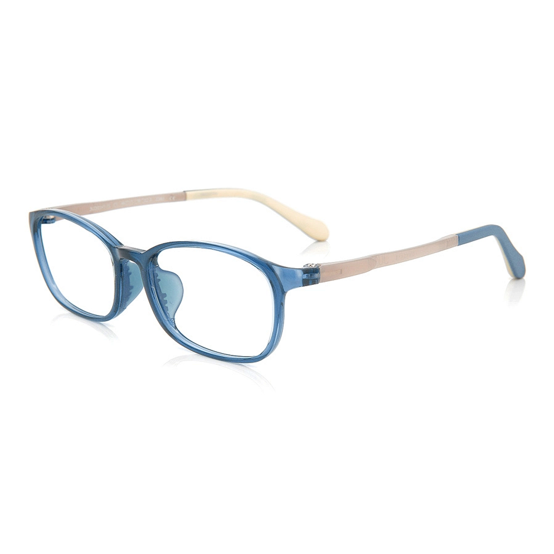 Junni Blue Full Rim Rectangle left side