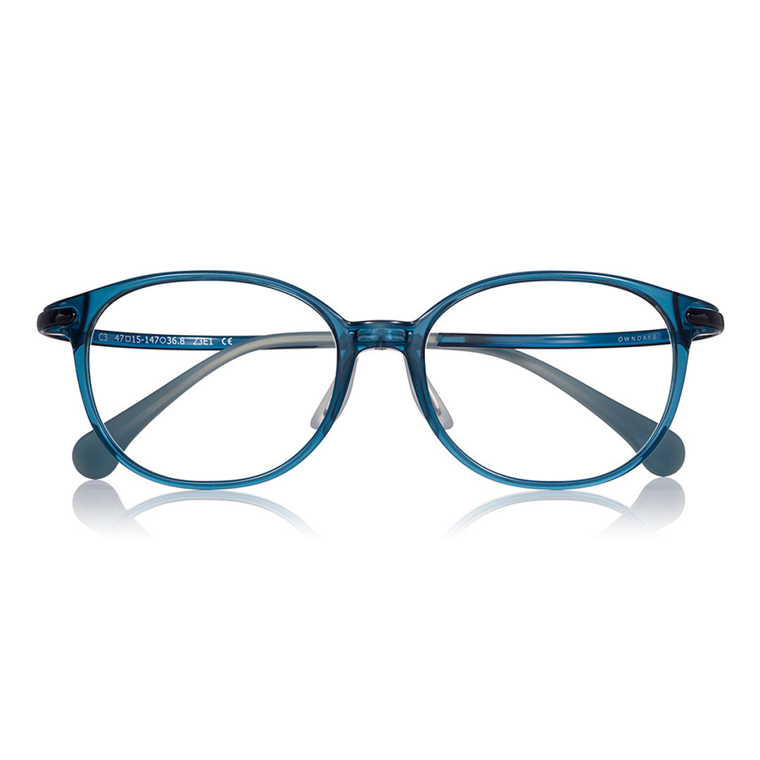 Junni Sky Blue Full Rim Boston right side