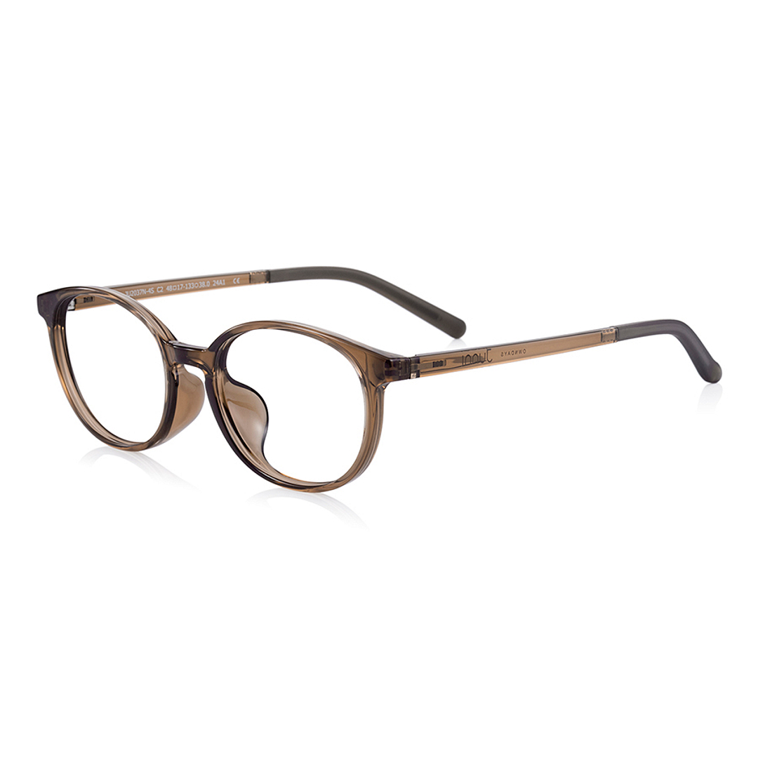 Junni Light Brown Full Rim Boston left side