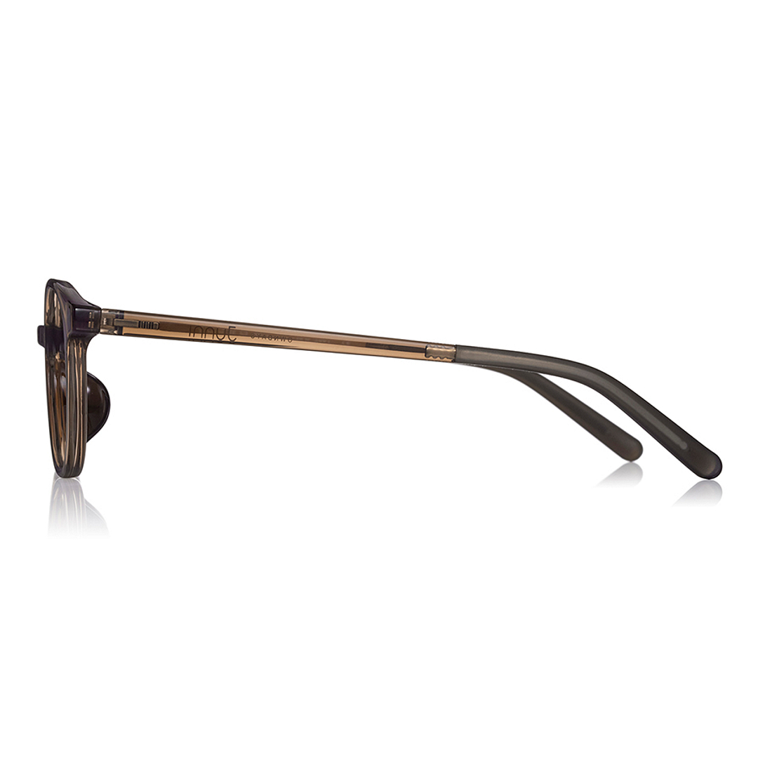 Junni Light Brown Full Rim Boston left side