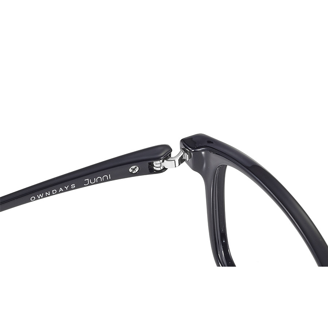 Junni Black Full Rim Rectangle left side