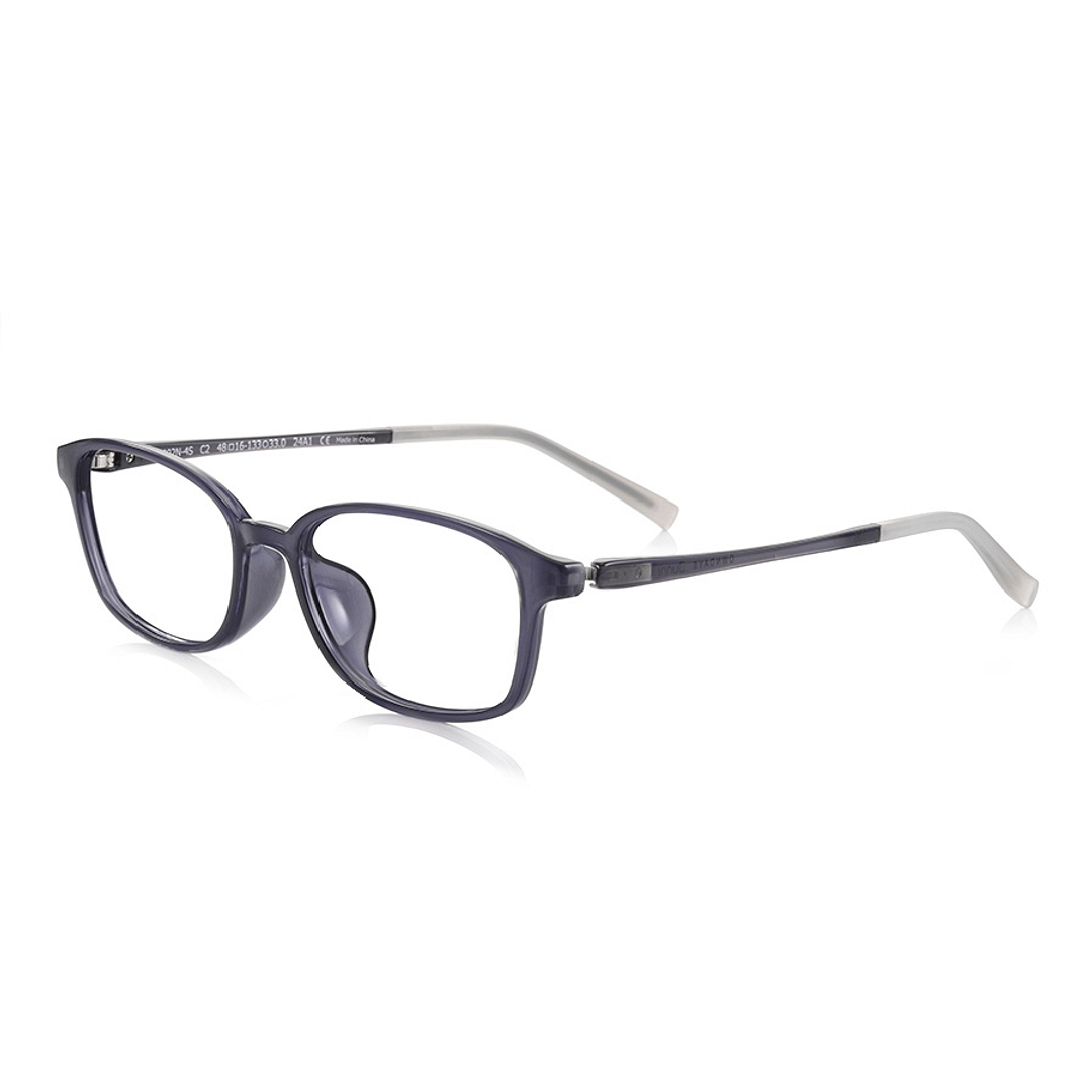 Junni Gray Transparent Full Rim Rectangle left side