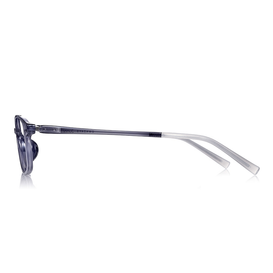Junni Gray Transparent Full Rim Rectangle left side