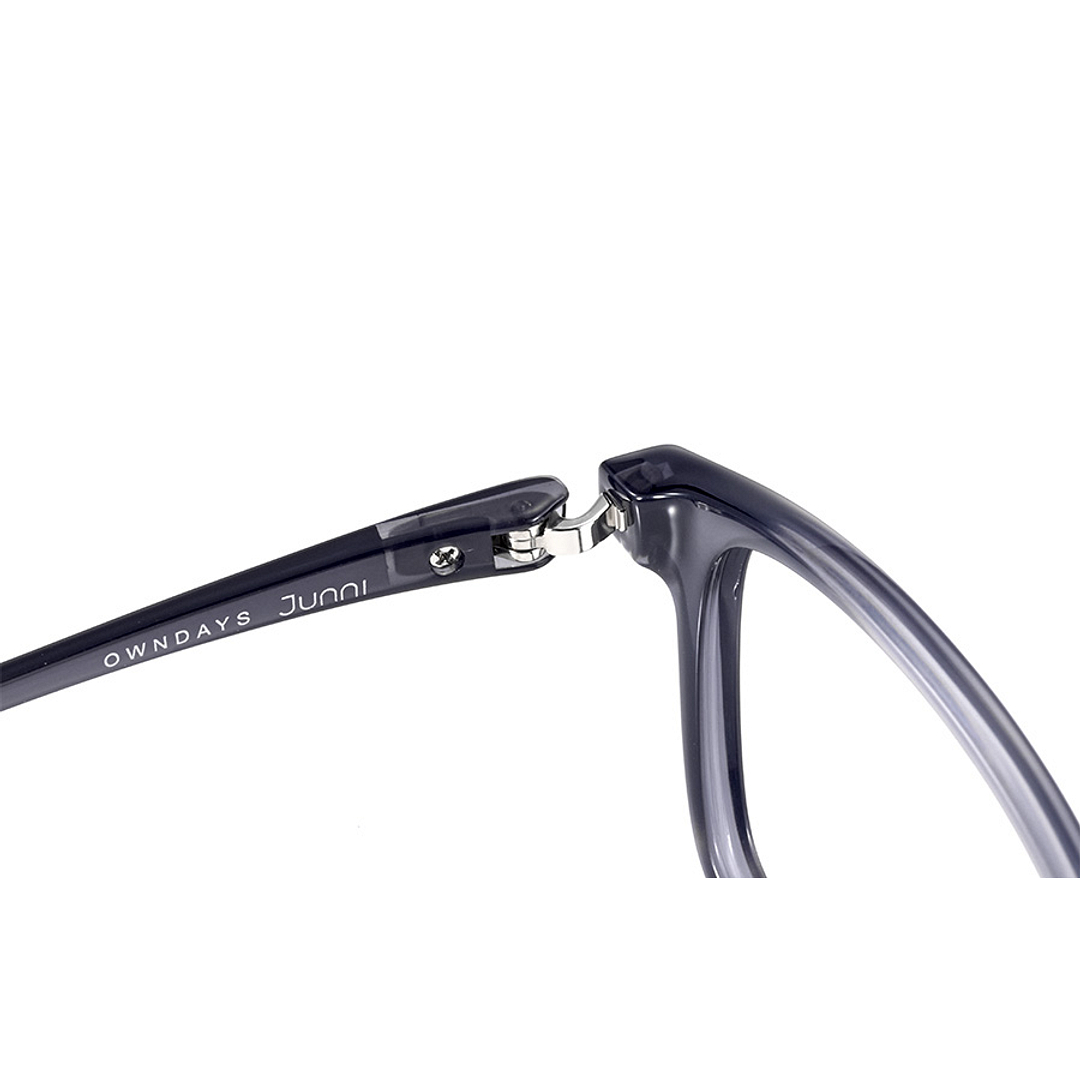 Junni Gray Transparent Full Rim Rectangle left side