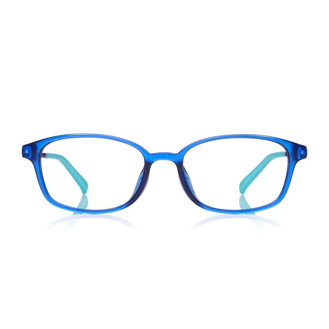 Junni Blue Transparent Full Rim Rectangle right side
