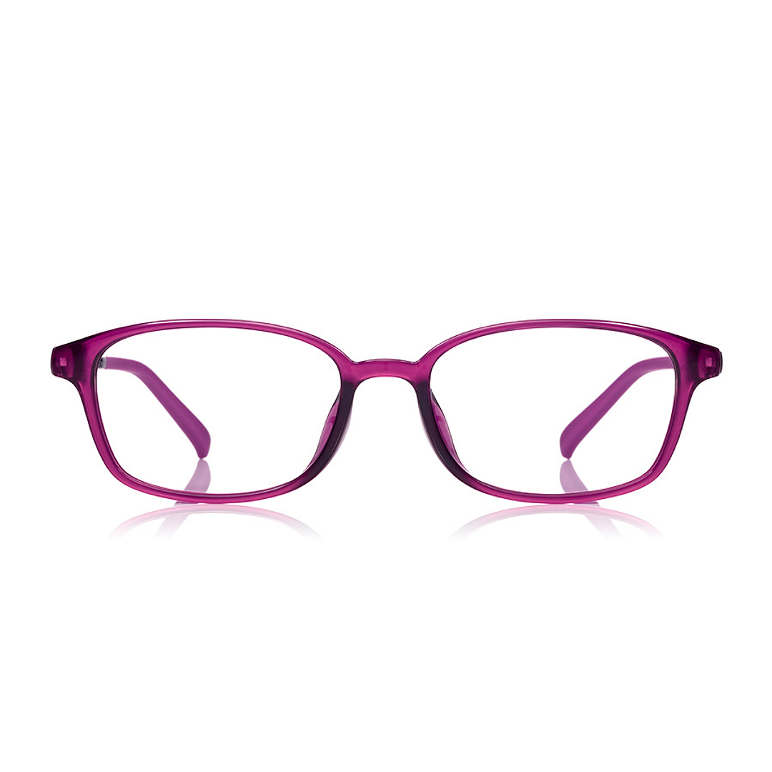 Junni Red Transparent Full Rim Rectangle right side