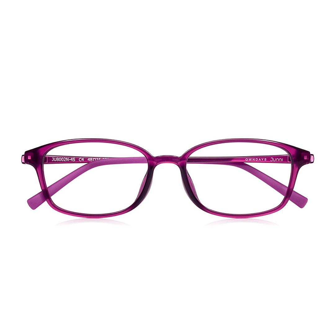 Junni Red Transparent Full Rim Rectangle right side