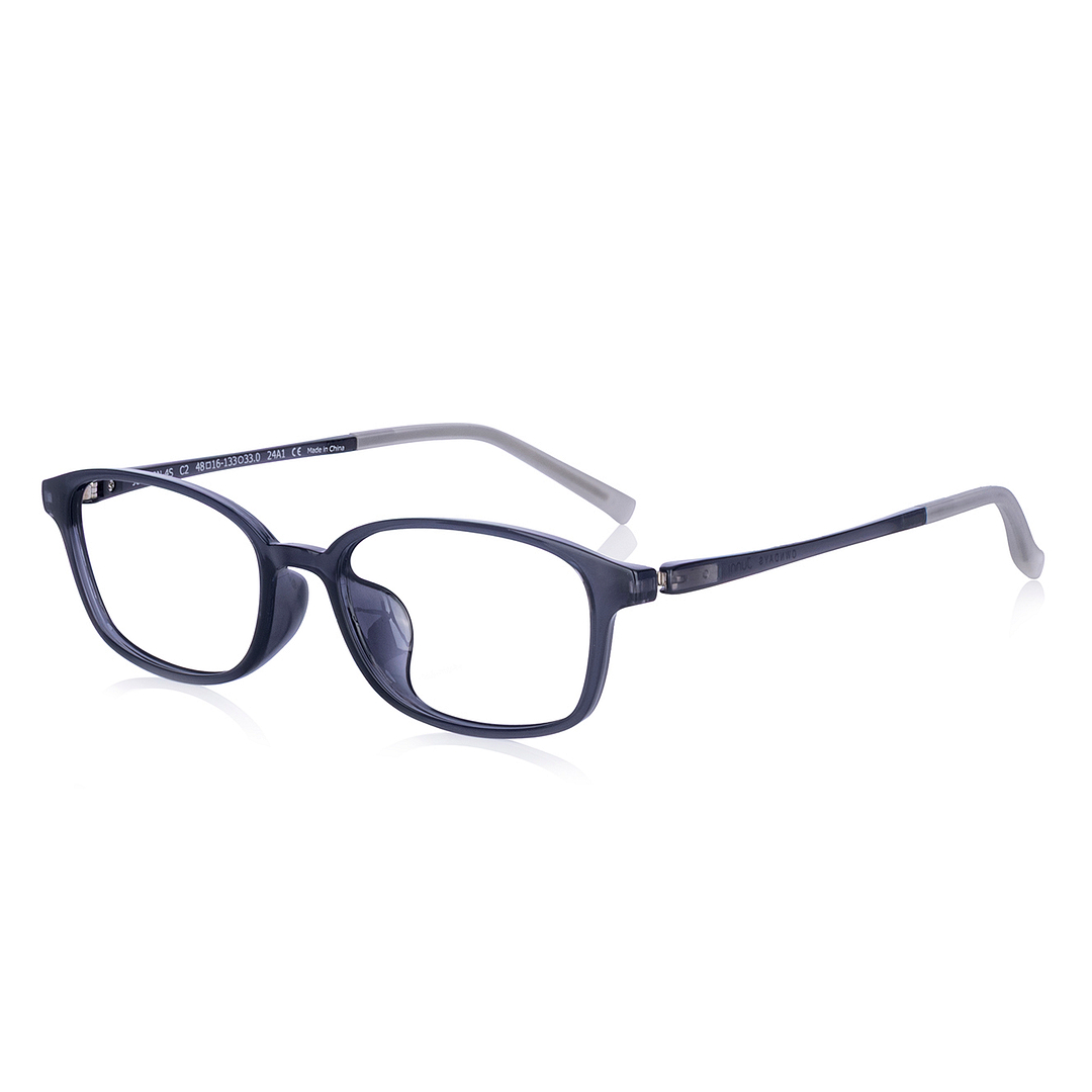 Junni Gray Transparent Full Rim Rectangle left side