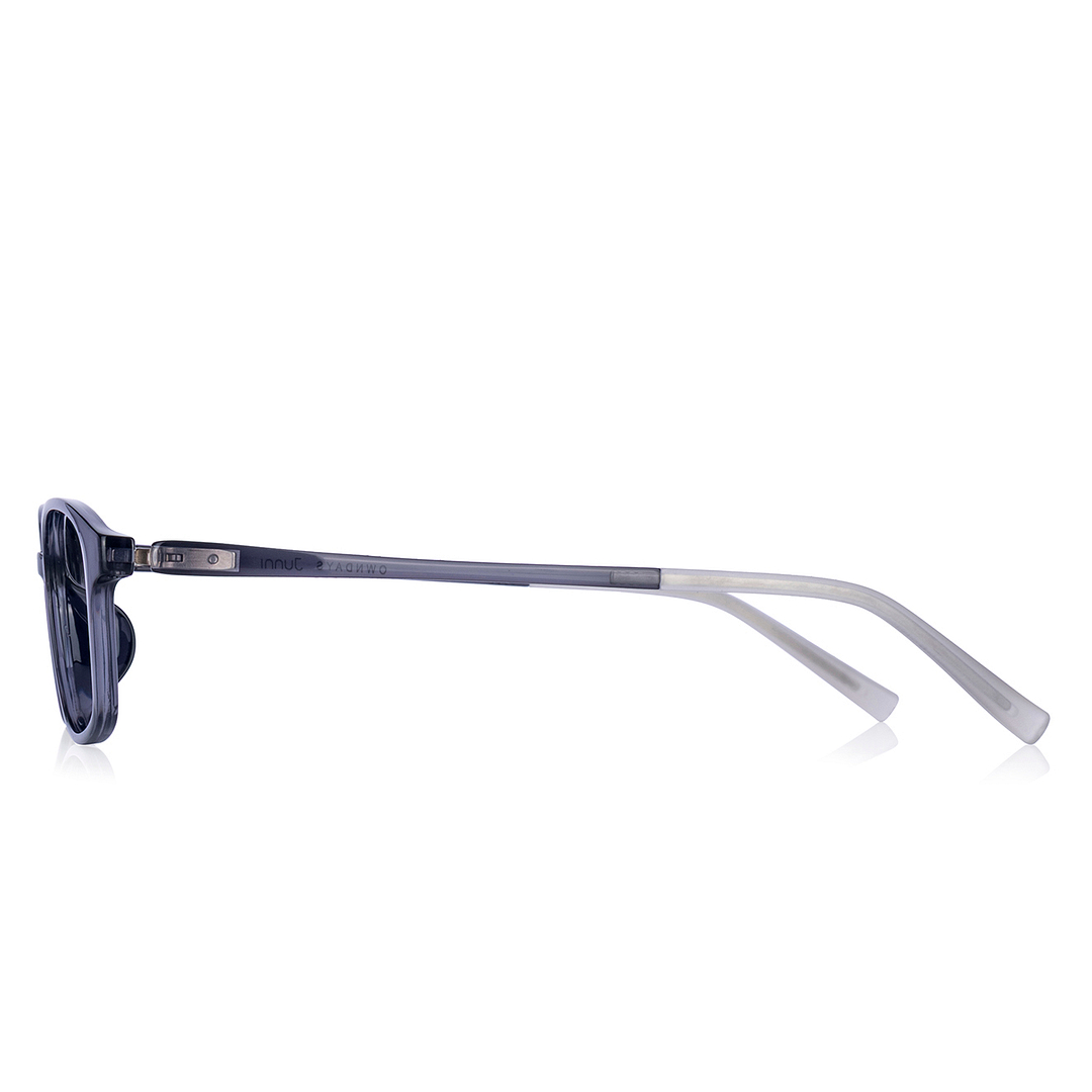 Junni Gray Transparent Full Rim Rectangle right side