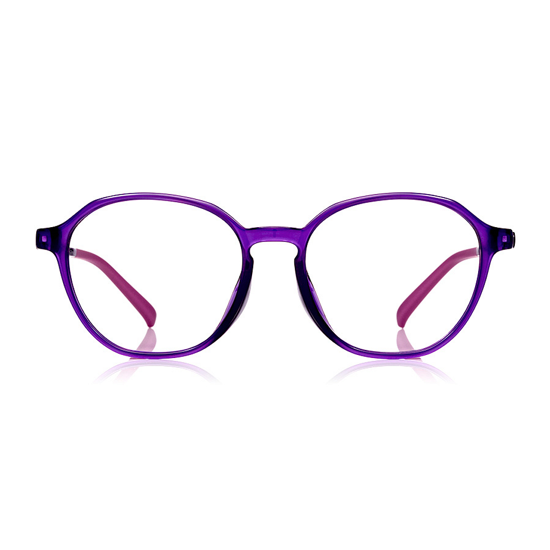 Junni Purple Transparent Full Rim Boston right side