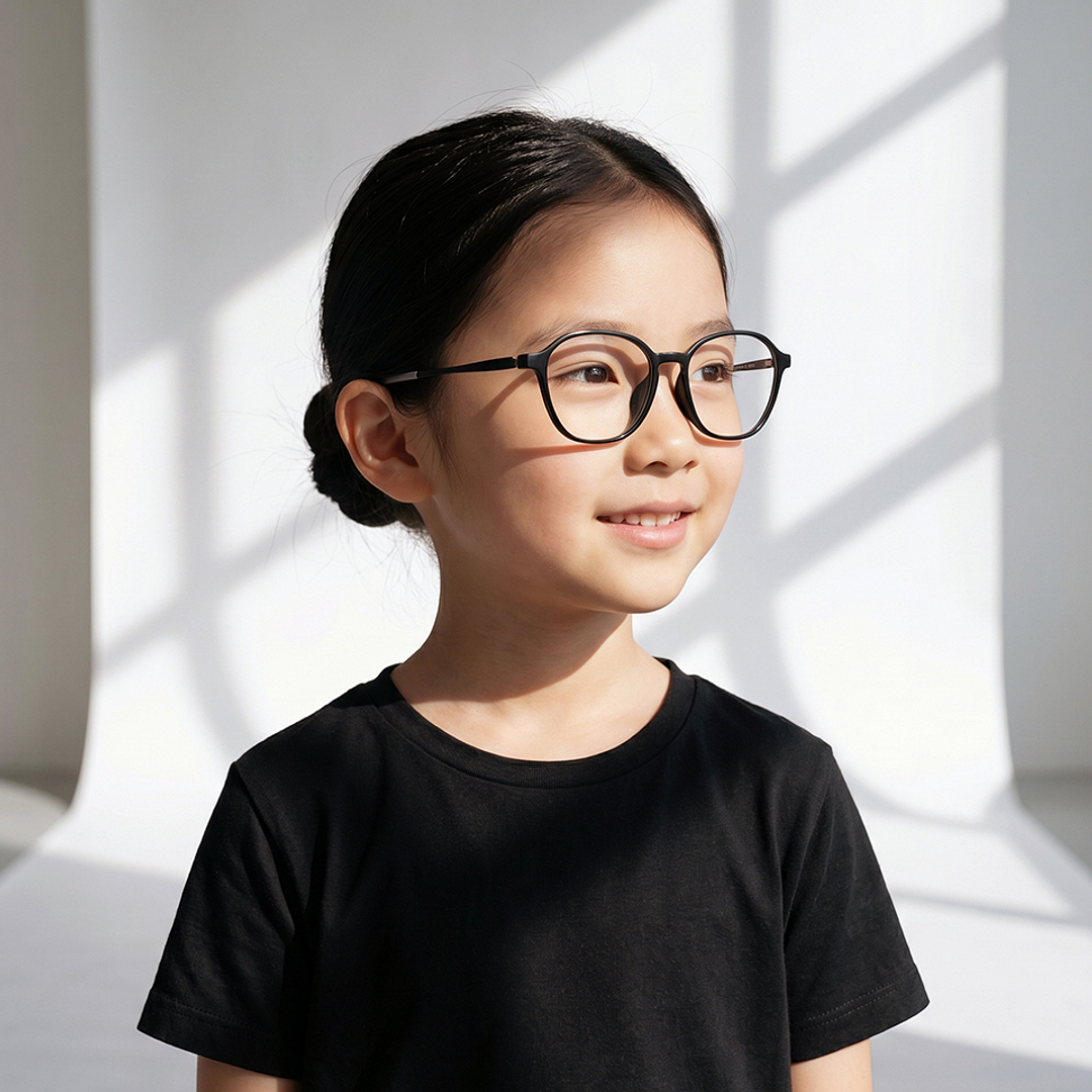 Junni Black Full Rim Boston right side