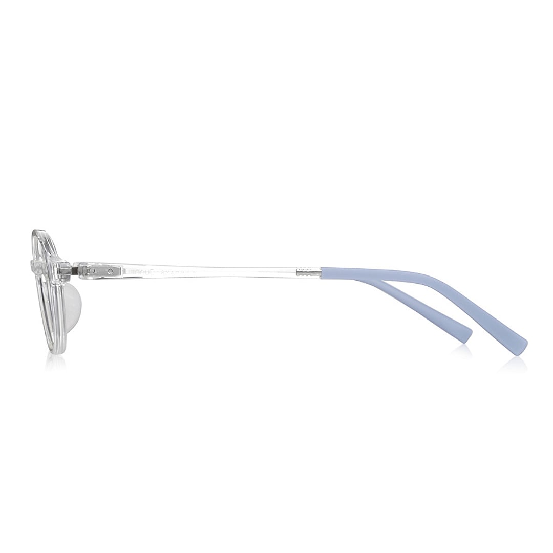 Junni Crystal Transparent Full Rim Oval left side