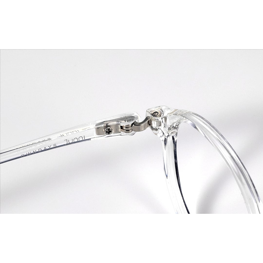 Junni Crystal Transparent Full Rim Oval left side