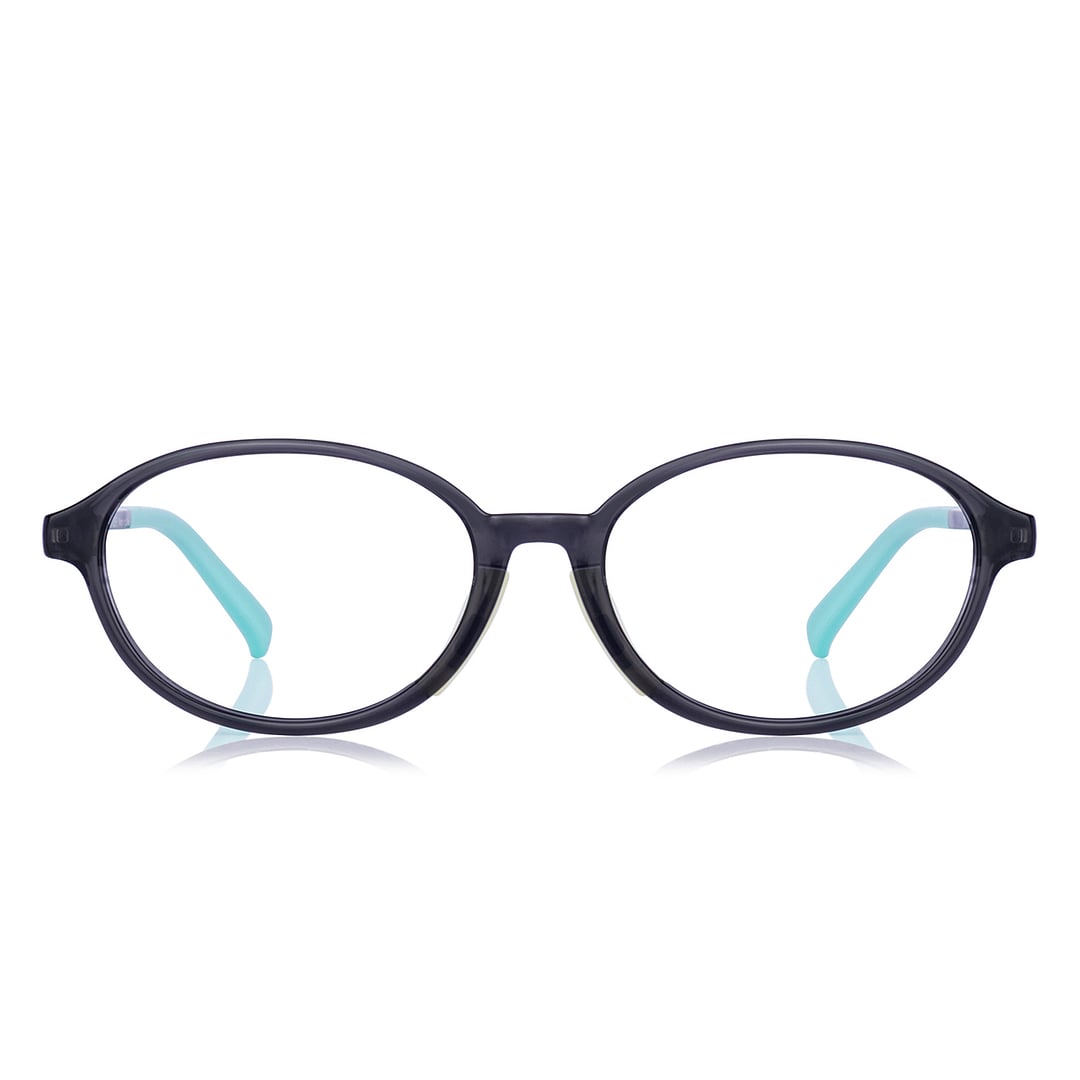 Junni Black Transparent Full Rim Oval right side