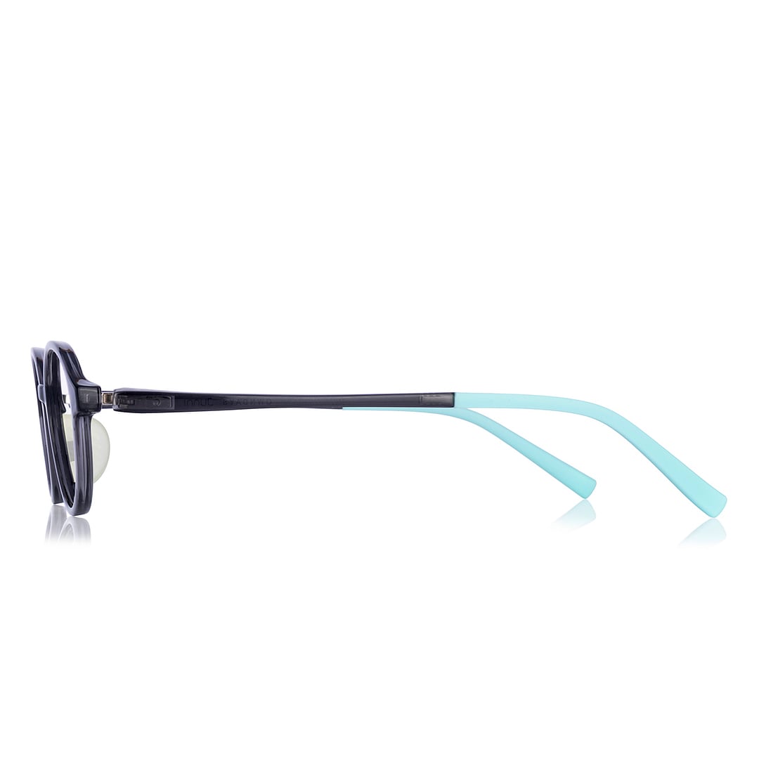 Junni Black Transparent Full Rim Oval right side