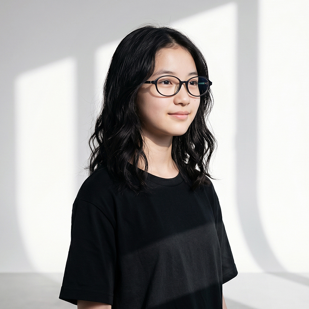 Junni Black Transparent Full Rim Oval right side