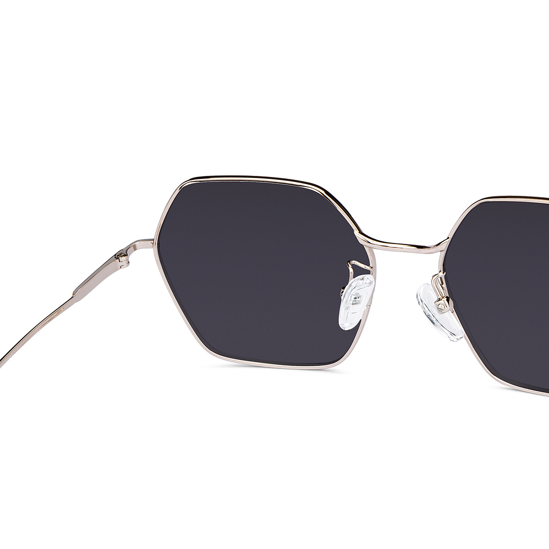 John Jacobs Online Gold Full Rim Geometric right side