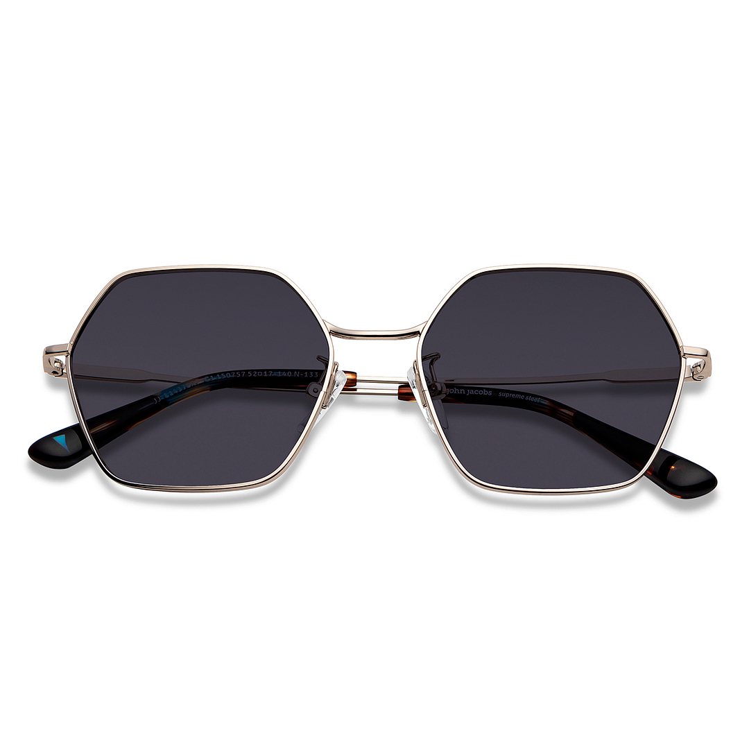 John Jacobs Online Gold Full Rim Geometric left side