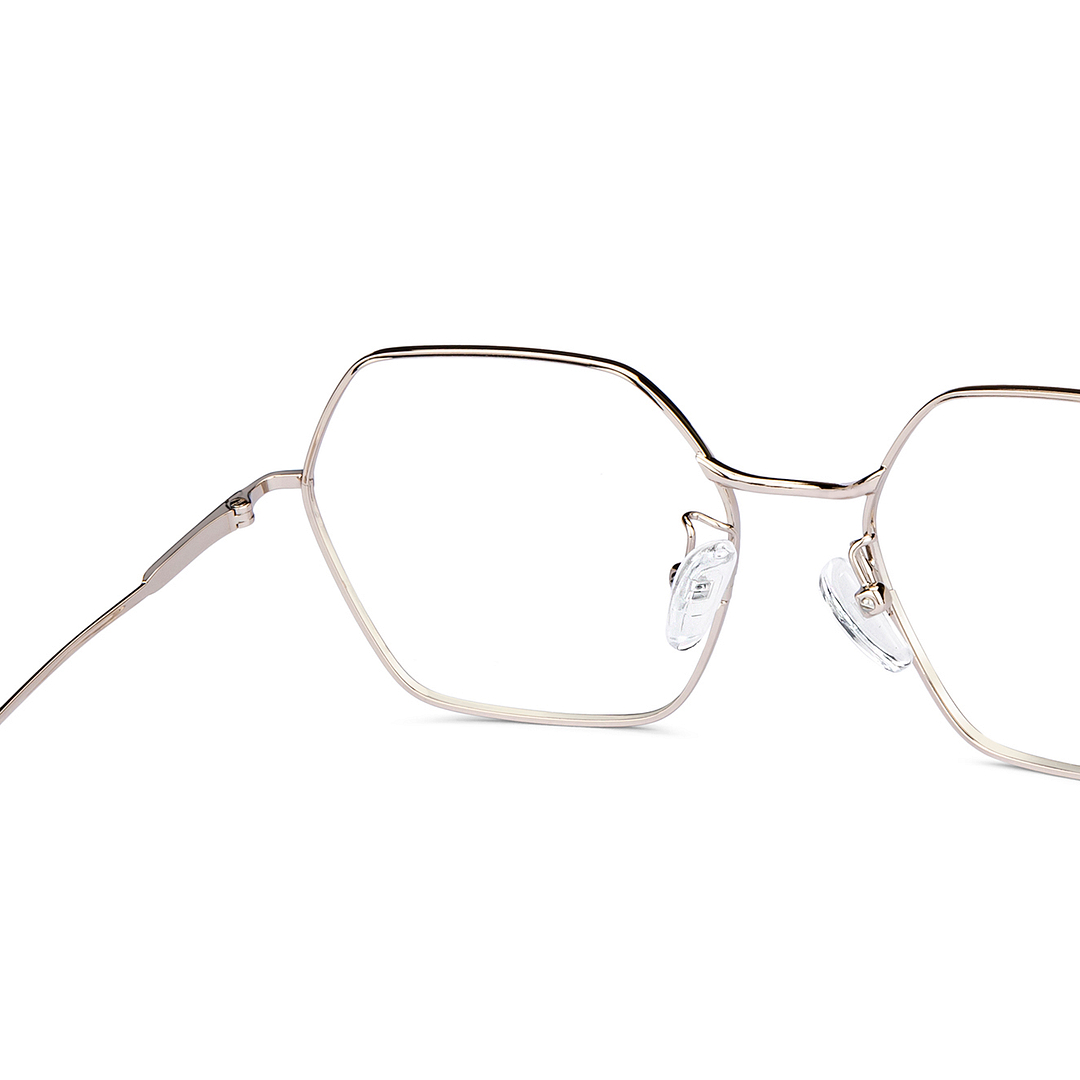 John Jacobs Online Gold Full Rim Geometric right side