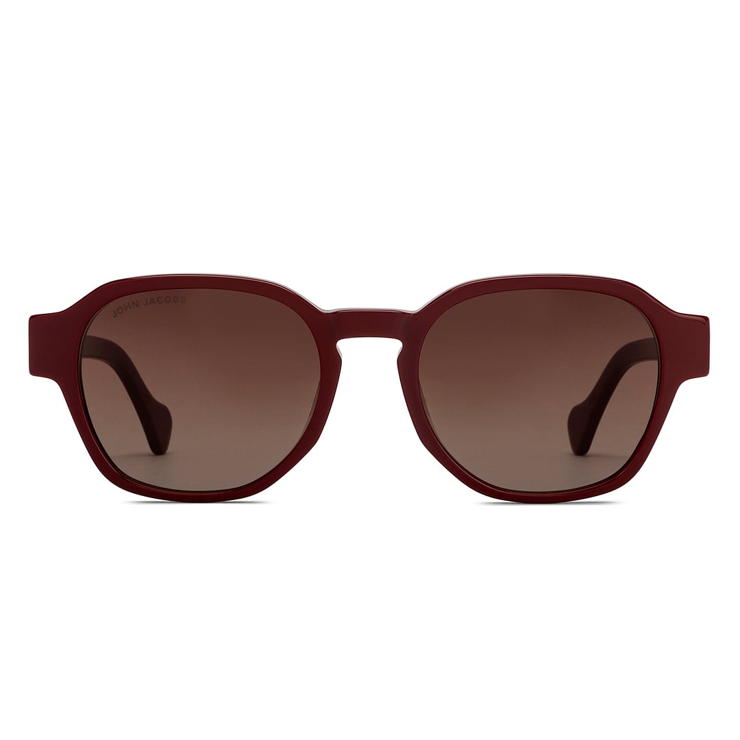 John Jacobs Red Full Rim Round right side
