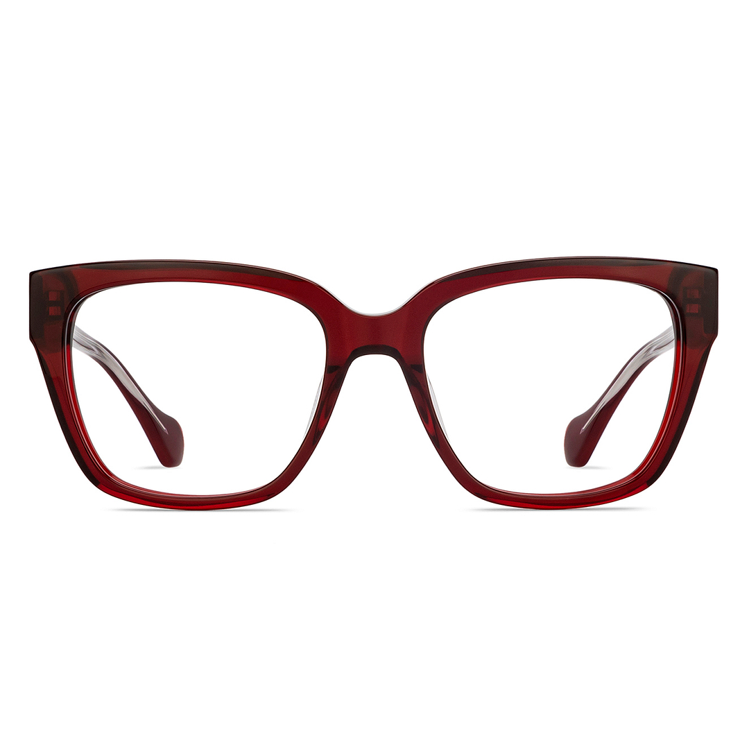 John Jacobs Red Full Rim Square right side