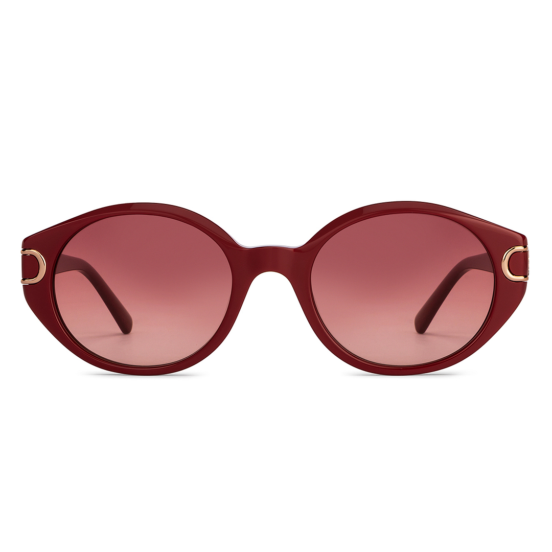 John Jacobs Online Red Full Rim Round left side