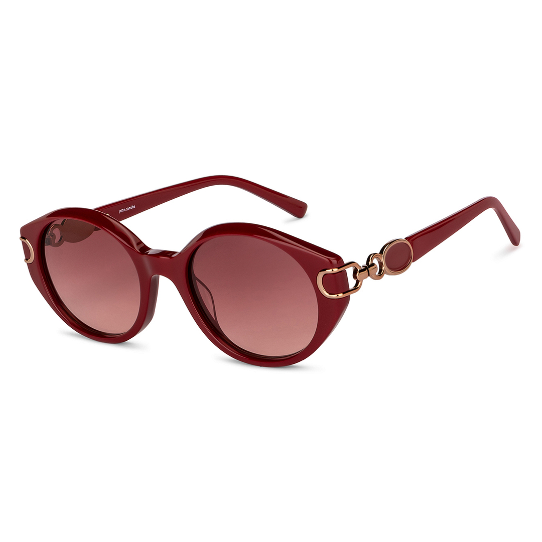 John Jacobs Online Red Full Rim Round right side