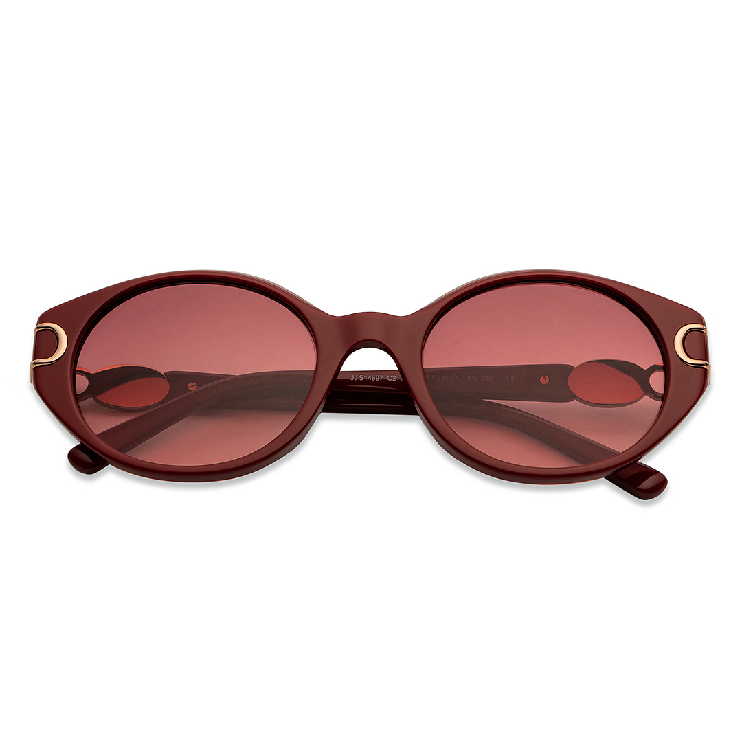 John Jacobs Online Red Full Rim Round left side