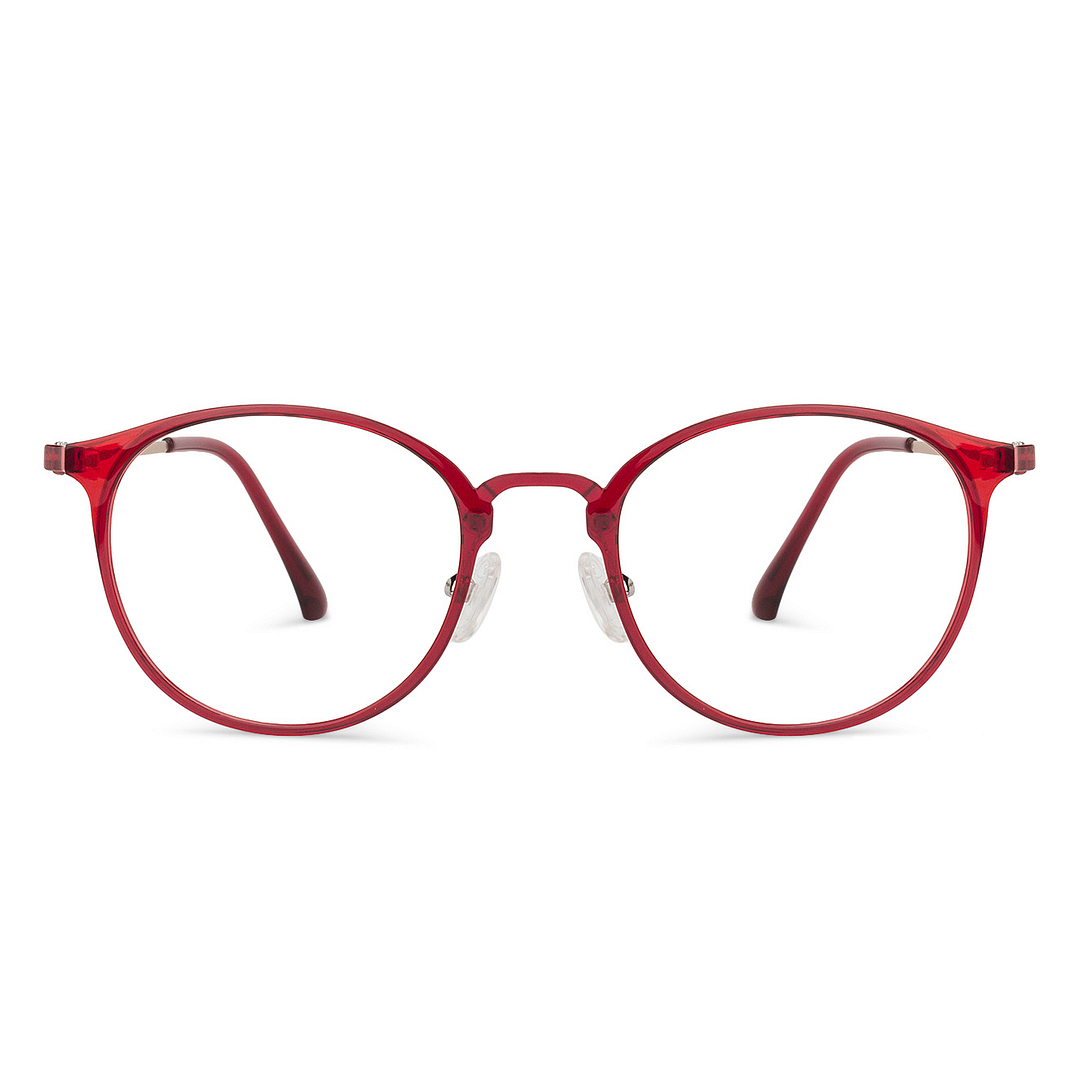 John Jacobs Online Red Full Rim Round left side