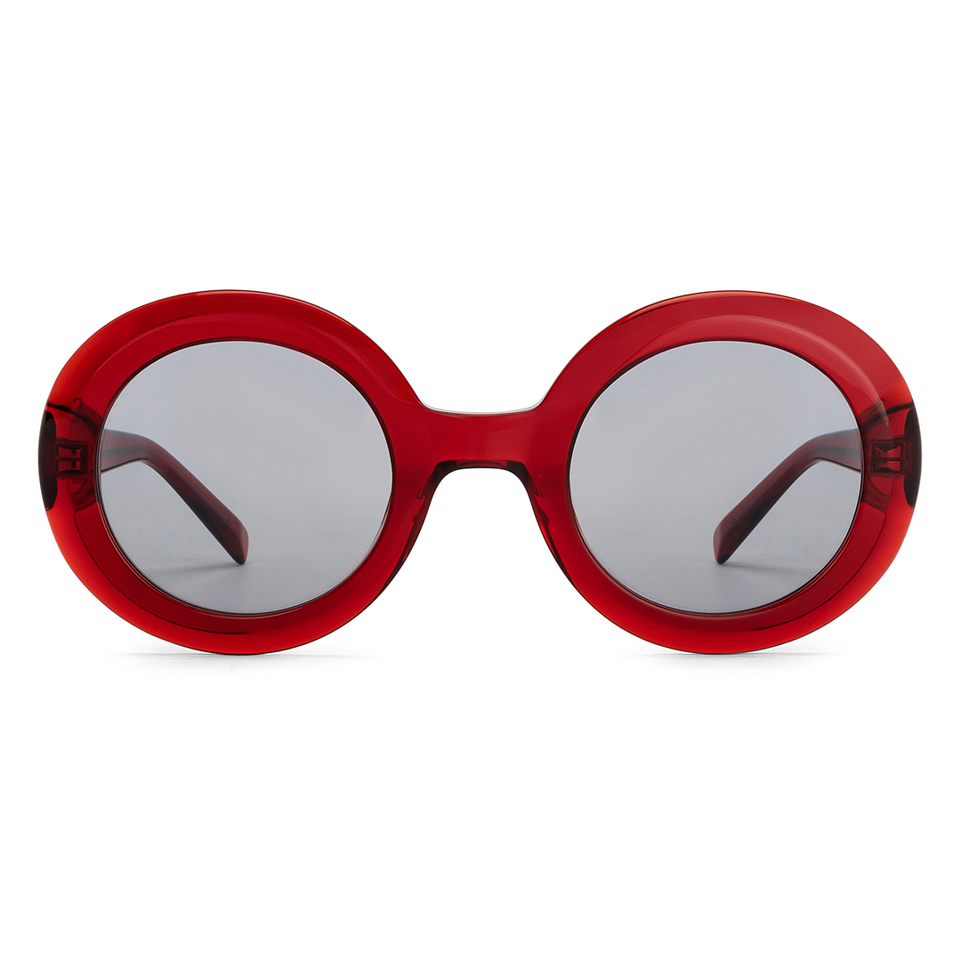 John Jacobs Online Red Full Rim Round left side