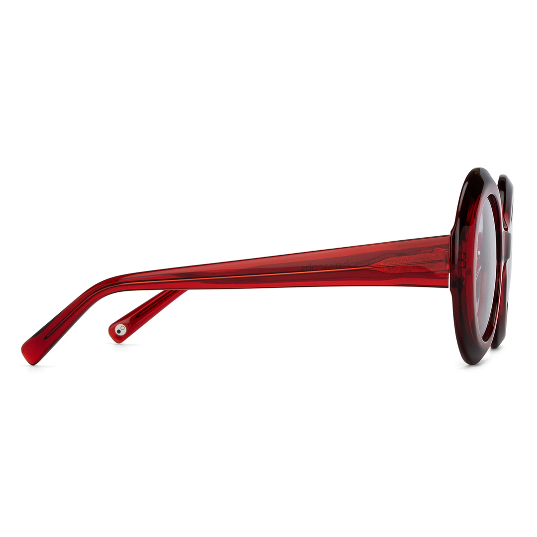 John Jacobs Online Red Full Rim Round left side