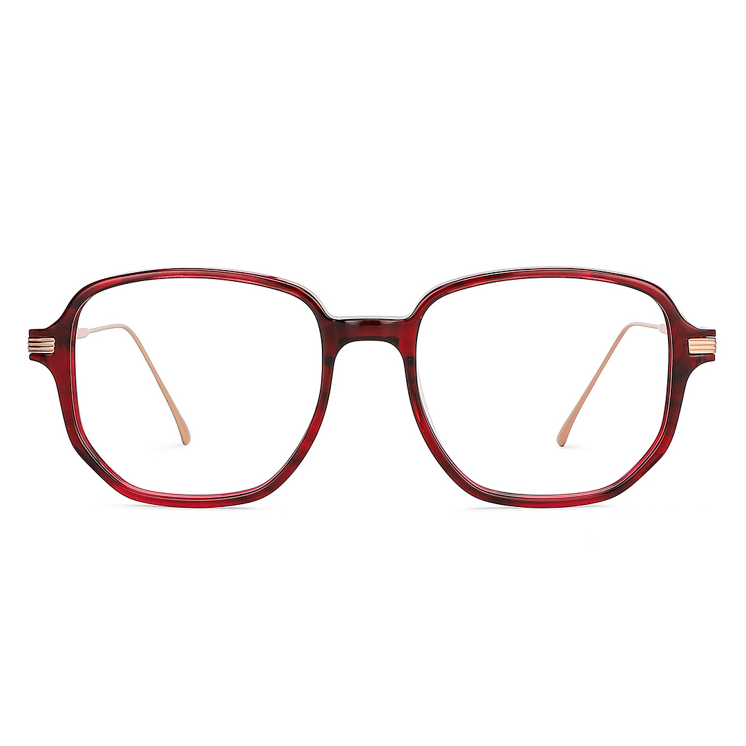 John Jacobs Online Red Full Rim Square right side